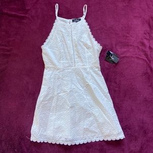 Lulu's Let Your Heart Go White Eyelet Dress NWT